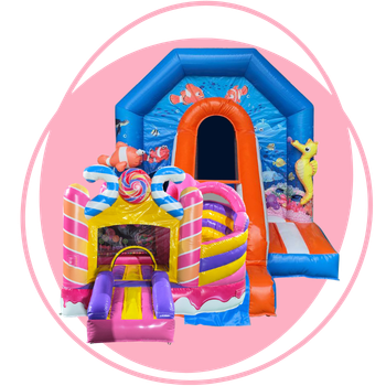 Mini skákací hrad se skluzavkou