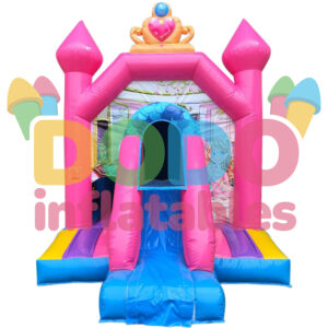 Skákací hrad Mini Princezna se skluzavkou